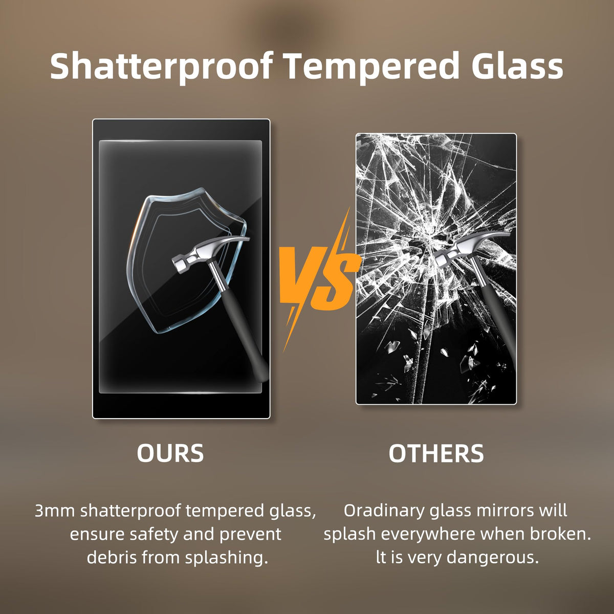 Hansong tempered glass mirror delivers sharp reflections with durable safety.