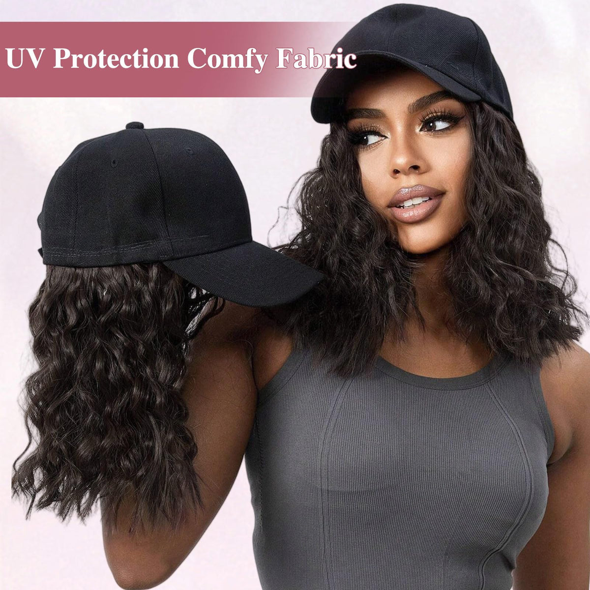HANYUDIE hat wig adjustable buckle offers a secure, comfortable fit.