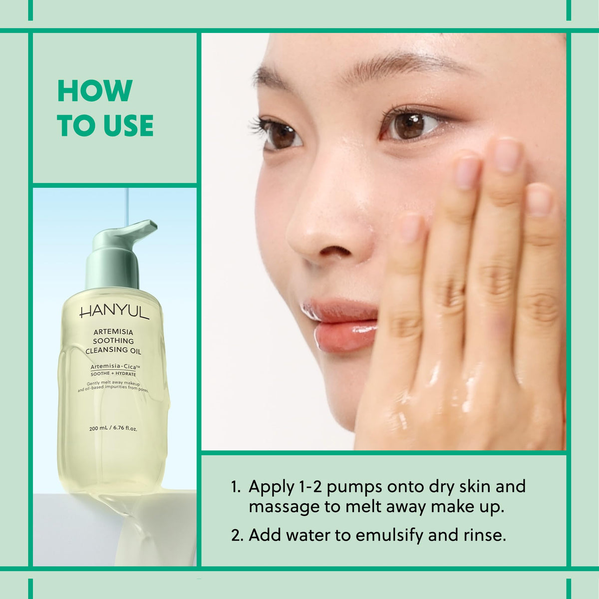Hanyul Artemisia Cleansing Oil packaging design