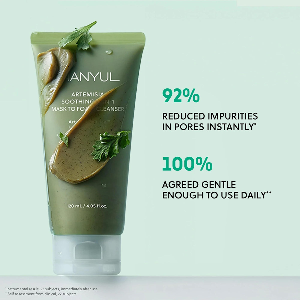 Hanyul Artemisia bottle close-up highlighting hydrating ingredients.