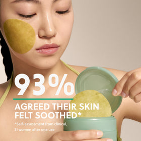 HANYUL Artemisia pads centella and hyaluronic acid for cooling relief.