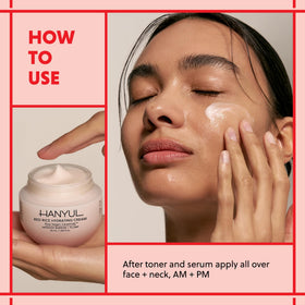 HANYUL radiant skin after use visual hinting at glow and smoothness.