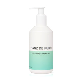 Hanz de Fuko Premium Natural Shampoo bottle front for daily cleansing.