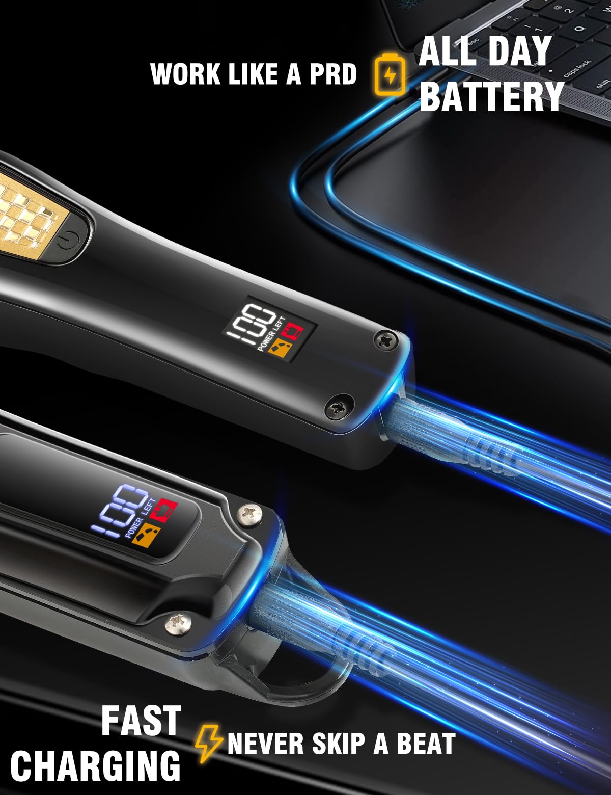 Haokry LCD battery display for planning grooming sessions