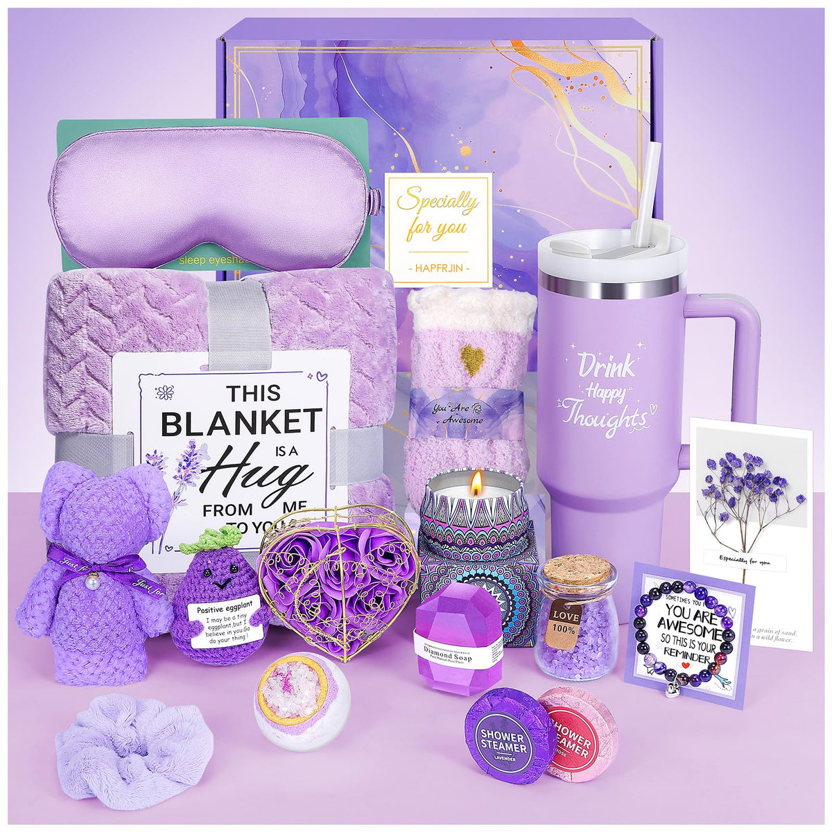 HAPFRJIN lavender relaxing spa basket for a soothing self care moment