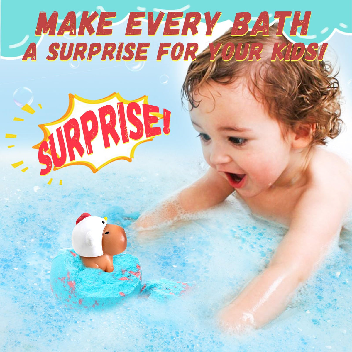 HAPGFS quick-dissolve bath bombs turn bath time in about 5 minutes.