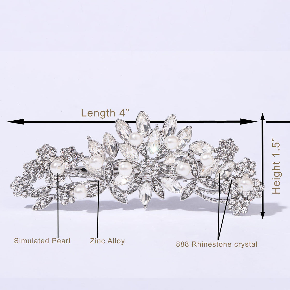 Hapibuy bridal hair accessory clip-on complements formal and everyday looks.