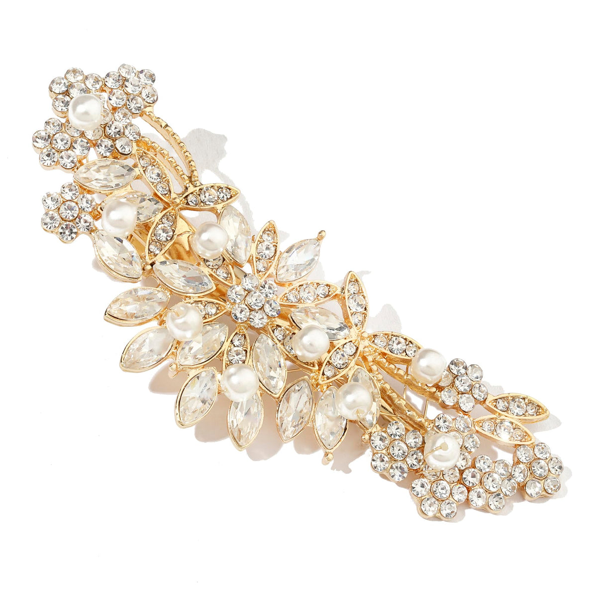 Hapibuy crystal rhinestone pearl hair comb adds sparkle to bridal updos.