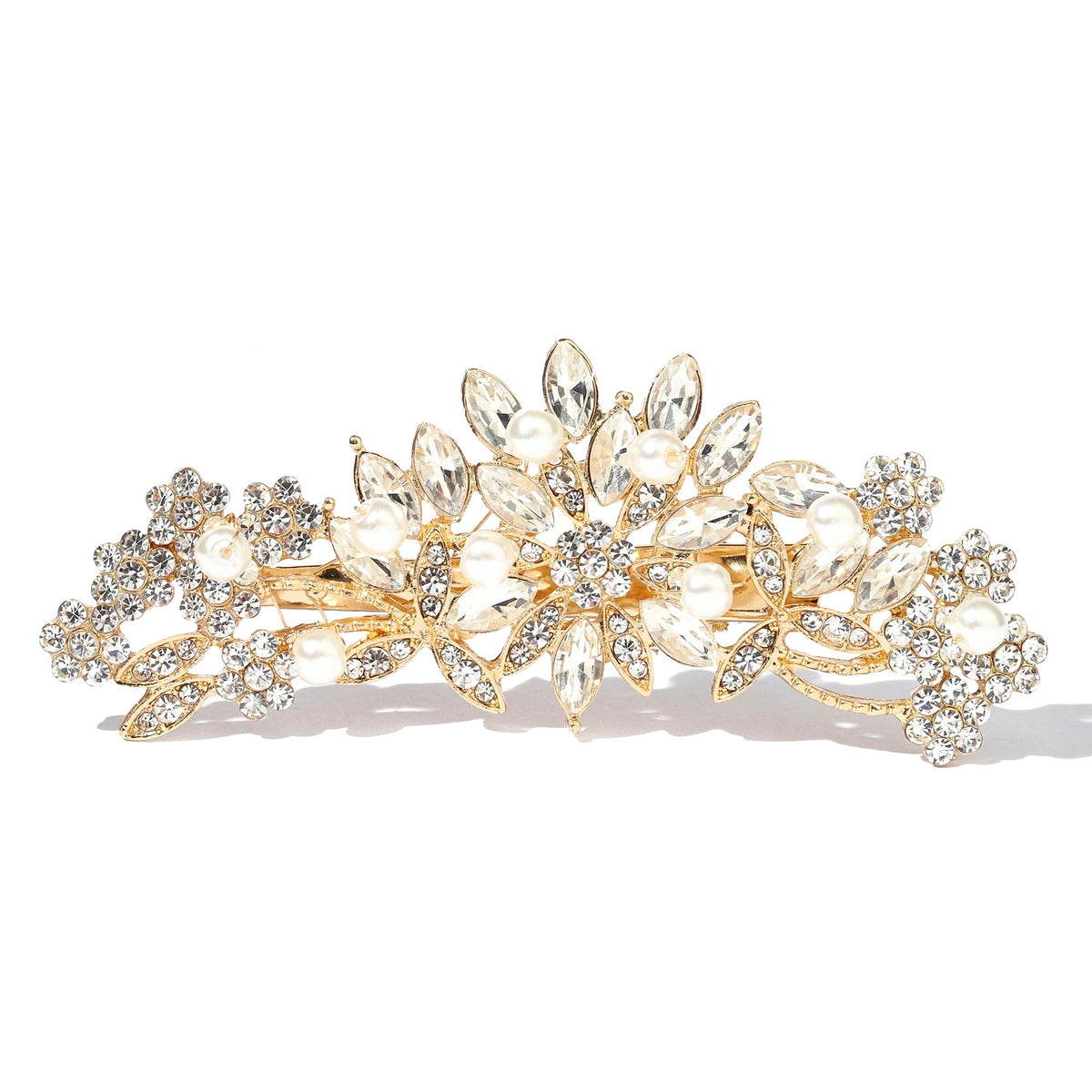 Hapibuy gold-tone hair accessory pairs with wedding gowns and bridesmaid looks.