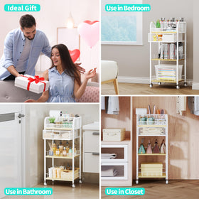 HapiRm 4-tier storage saves space in small bathrooms