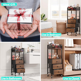 HapiRm nonwoven fabric drawers protect and organize beauty essentials