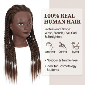 HAPOWELL doll head used for braiding and styling training