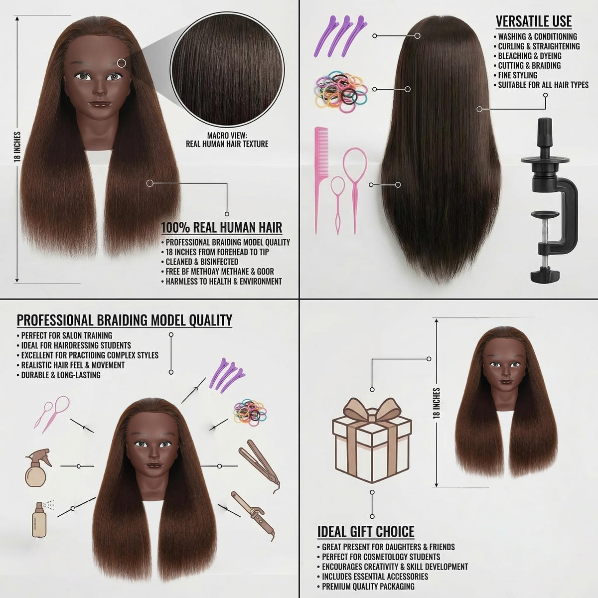 HAPOWELL head used for shampooing and hair care simulations