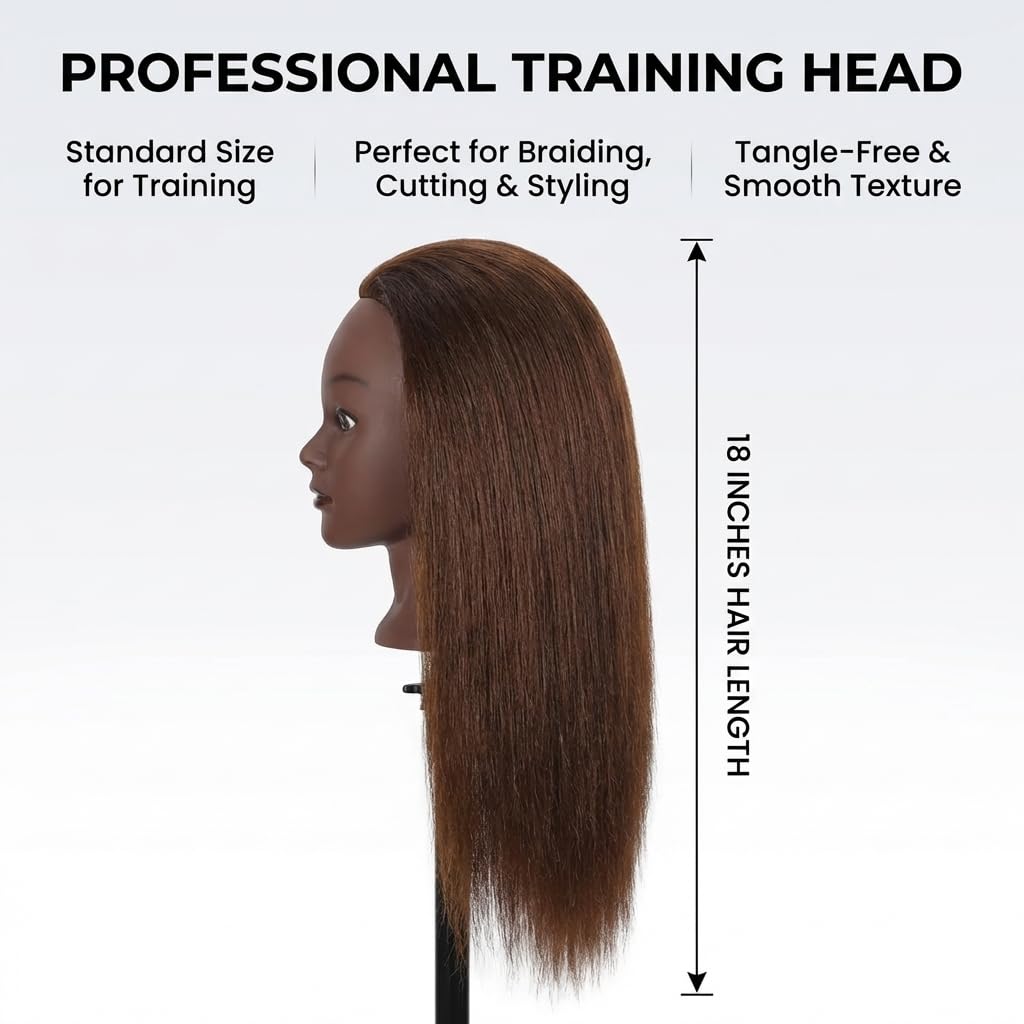 HAPOWELL sterilized real hair head detail for hygienic training