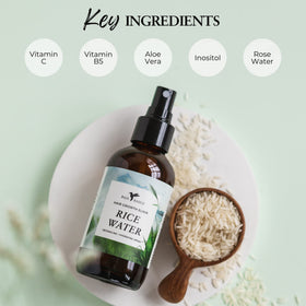 Happi Hummingbyrd ingredients closeup featuring rose water and aloe vera benefits.