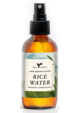 Happi Hummingbyrd rice water spray bottle for nourishing growth and detangling.