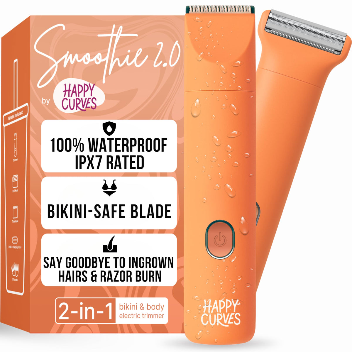 Happy Curves Smoothie 2.0 bikini trimmer foil head for precise shaving in sensitive areas