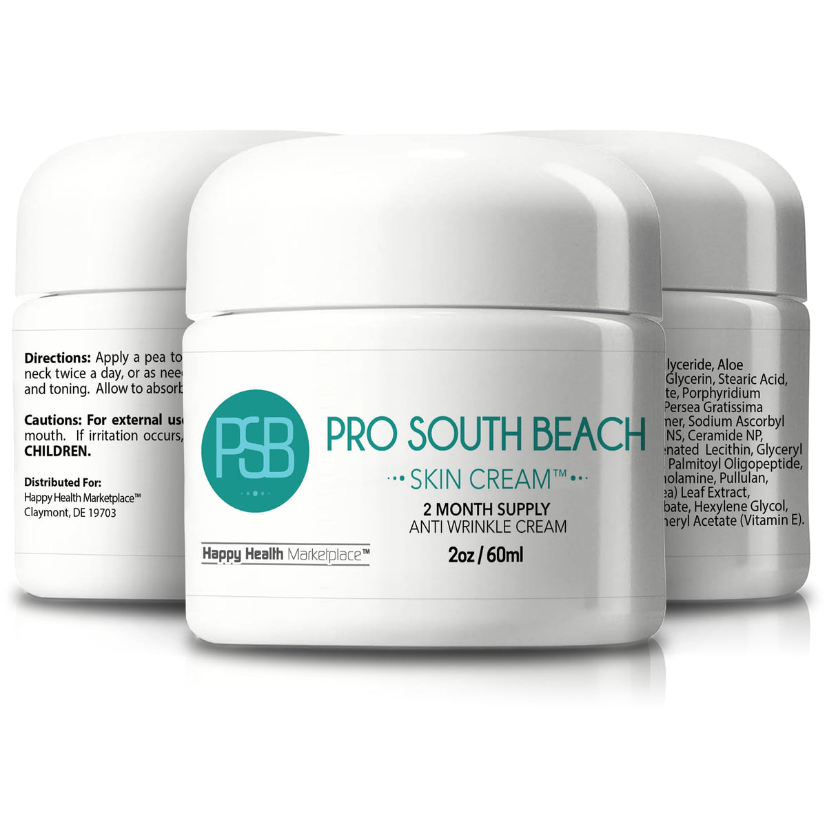 Happy Health Marketplace Pro South Beach Skin Cream day night application demonstrates versatile use.