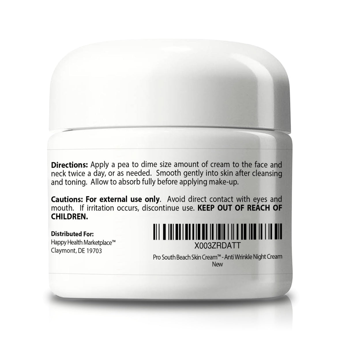Happy Health Marketplace Pro South Beach Skin Cream texture closeup showing rich moisturizing formula.