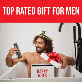 HAPPY NUTS silicone body scrubber textured grip supports secure use in slippery showers
