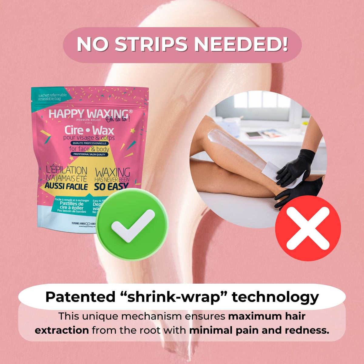 Happy Waxing stripless technology highlights comfortable, strip-free hair removal experience