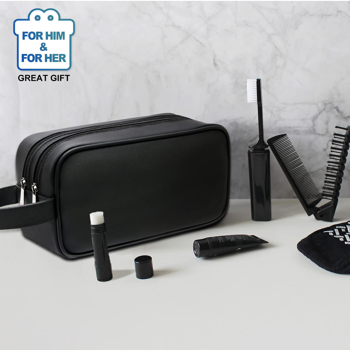 HappyDavid dual-compartment layout helps organize grooming essentials efficiently
