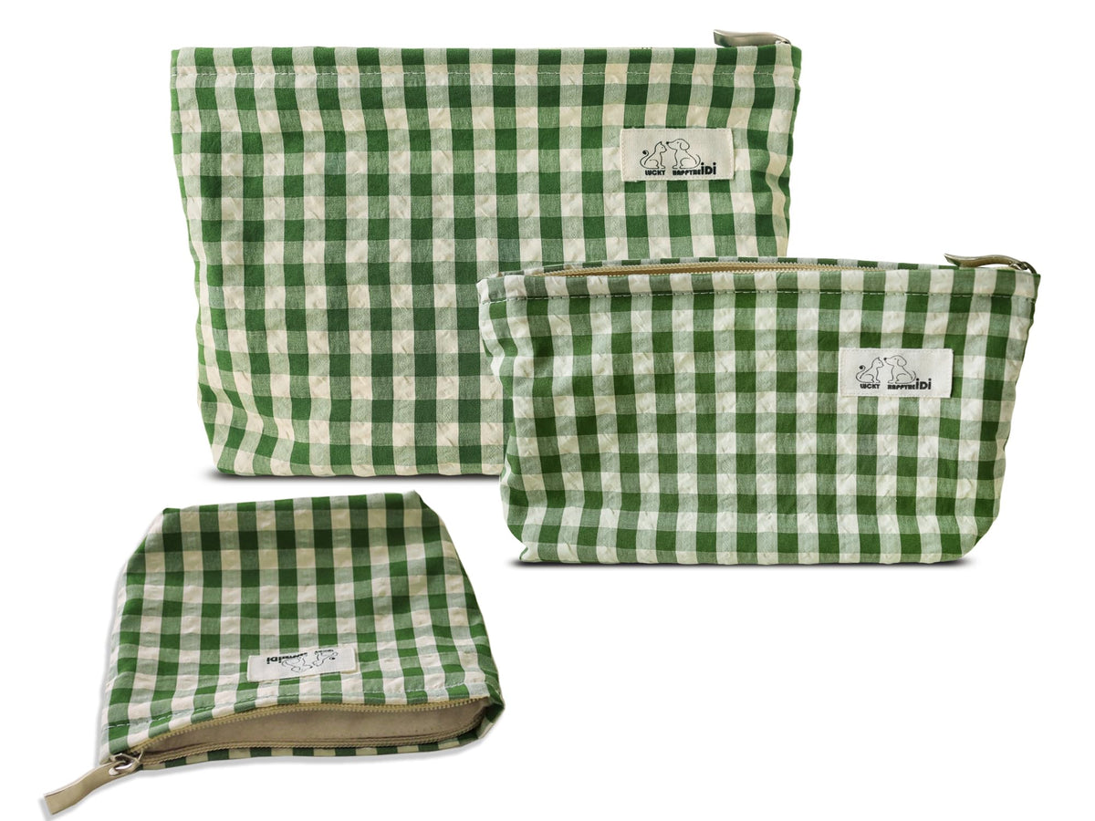 HAPPYHEIDI makeup bag set 3 large with compartment for cosmetics on the go