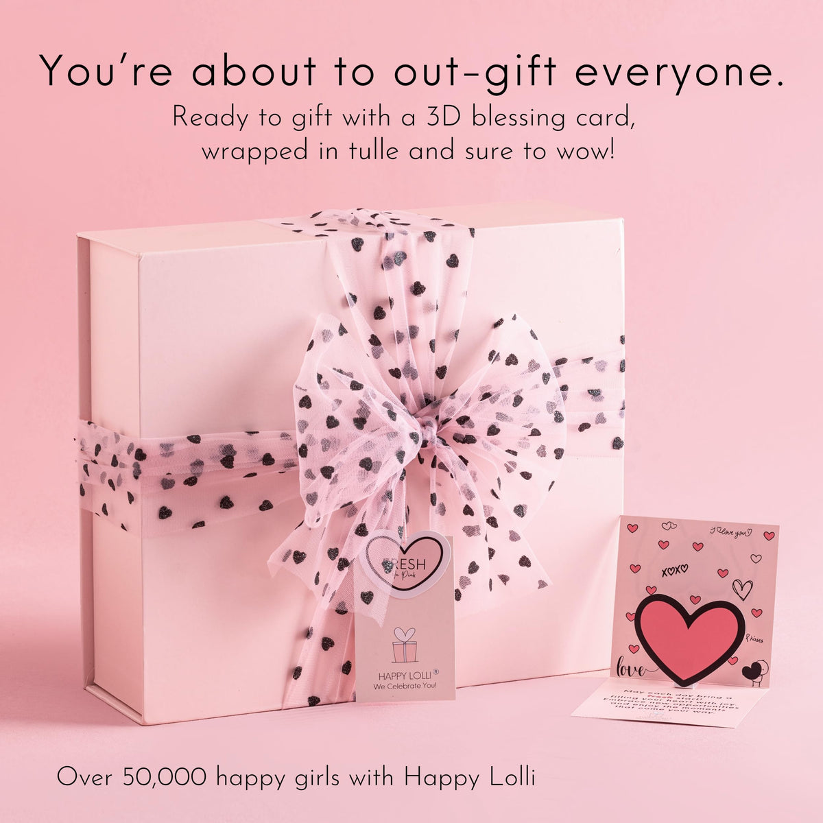 HAPPY LOLLI Power Shower Gift Set premium silicone sponges for gentle cleansing.