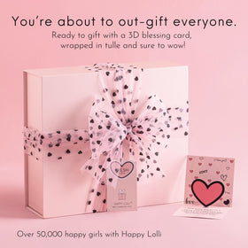 HAPPY LOLLI Power Shower Gift Set premium silicone sponges for gentle cleansing.