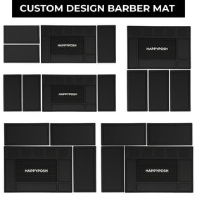 HAPPYPOSH barber tool mat acts as a clippers tray during busy shifts
