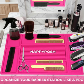 HAPPYPOSH Easy-clean surface accepts quick rinses for fast cleanup.