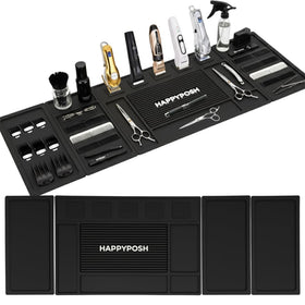 HAPPYPOSH modular magnetic barber mat base with 5 magnets holds clippers securely