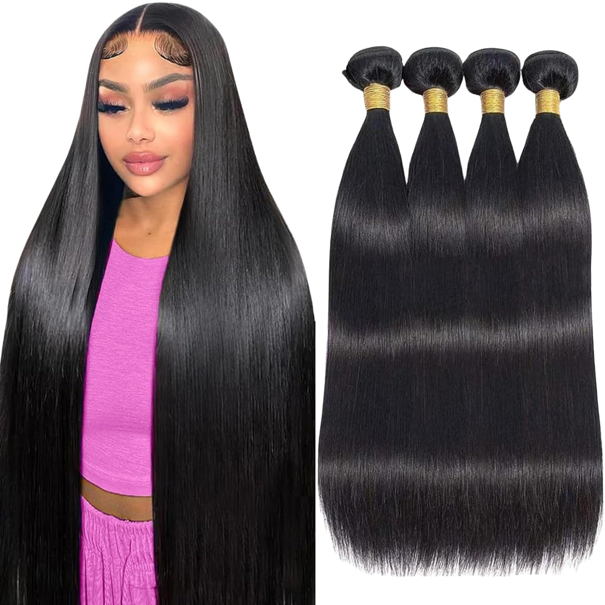 Happy Skio straight bundles 20 inch blend for natural length and shine