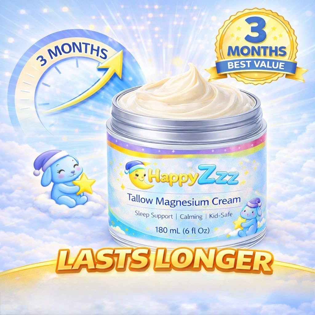 HappyZzz label closeup hints at lavender calming effects before sleep.