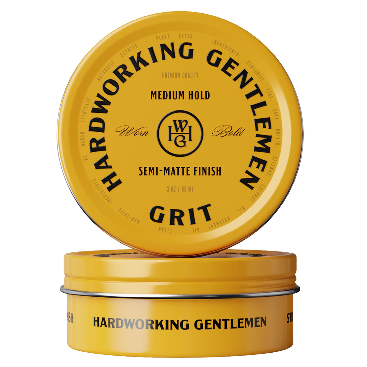 Hardworking Gentlemen GRIT bottle pouring medium hold for everyday styling.
