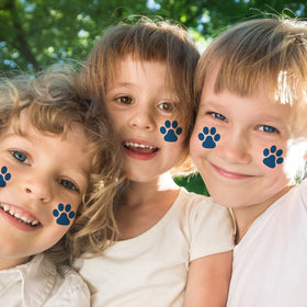 Harloon blue paw print tattoos sheets for classroom rewards