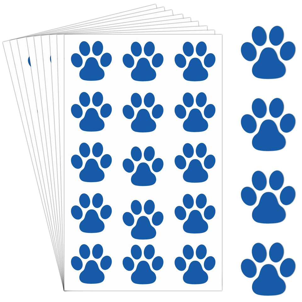 Harloon blue paw print tattoos on sheets for vibrant party decorations