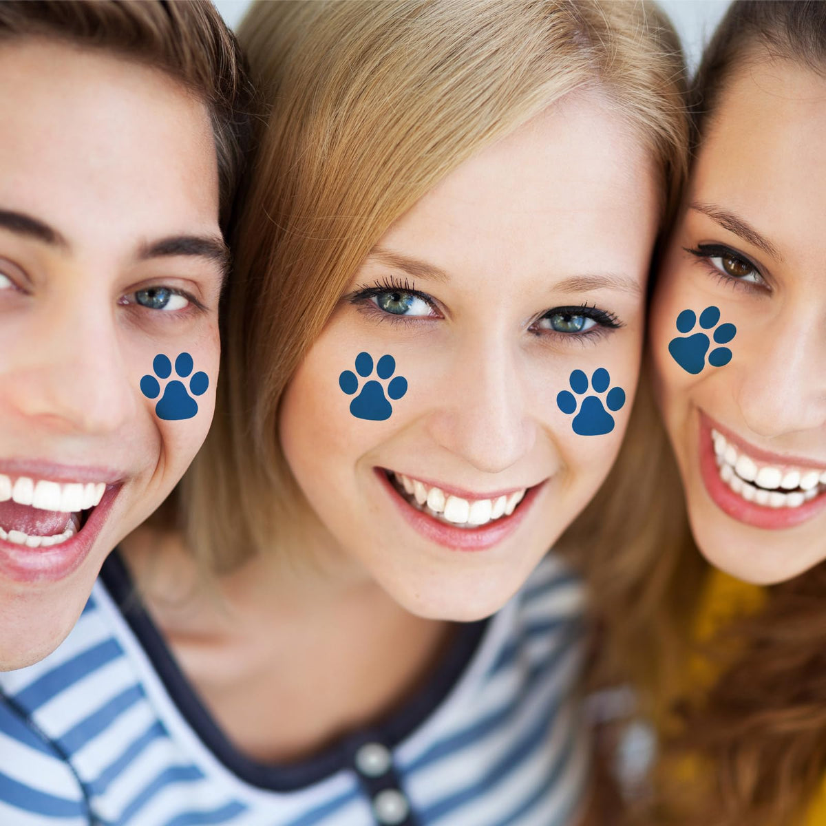 Harloon paw print tattoos bulk blue pieces for large groups