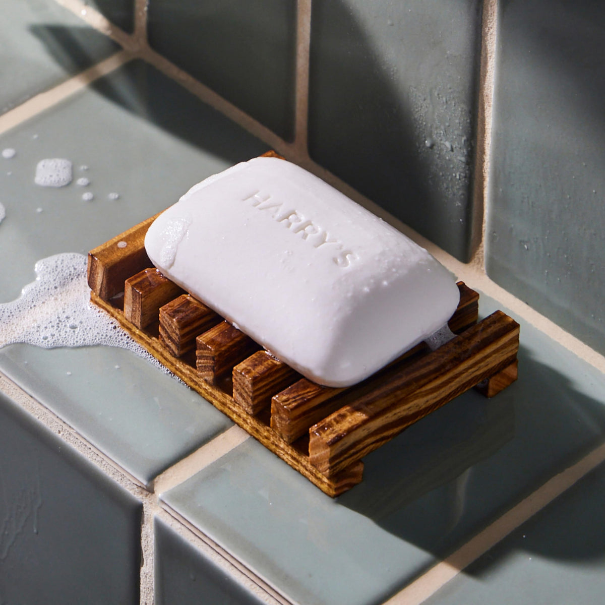 Harry's Bar Soap Stone Scent rich foam ready for daily wash