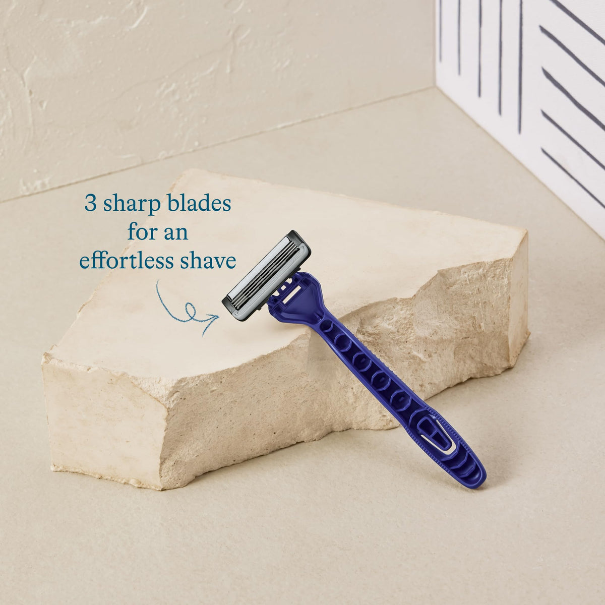 Harry's razor handle made from recycled plastic for eco-friendly grooming
