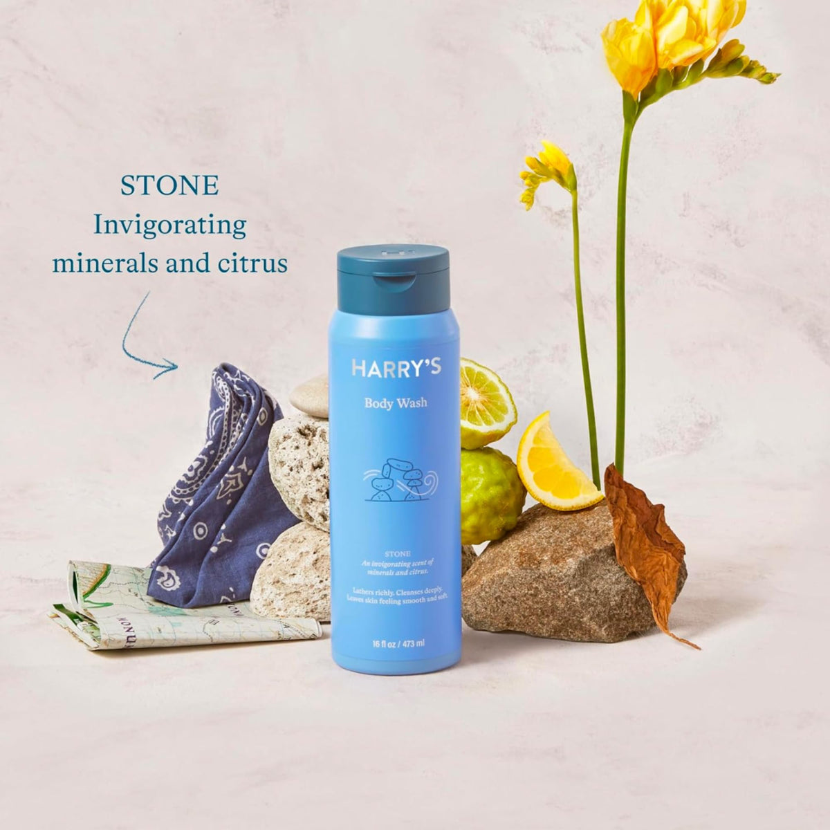 Harry's Creamy lather in bottle ready for daily shower use
