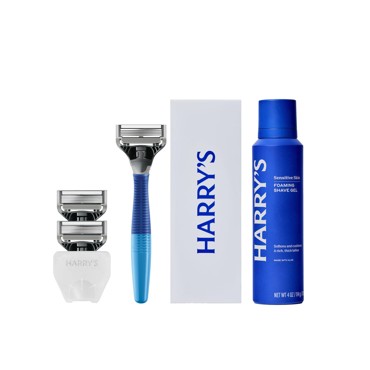 Harry's Original razor handle with an ergonomic grip for precise control