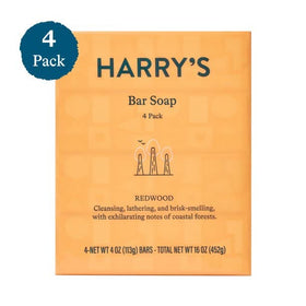 Harry's Redwood bar soap close-up features creamy lather for a smooth cleanse.