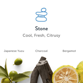 Harry's Stone Scent aroma close-up with yuzu, bergamot and charcoal notes
