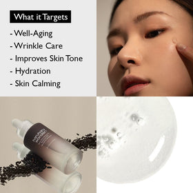 Serum applied with gentle pat hydrates and smooths