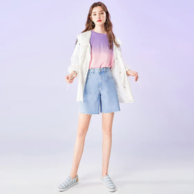 Hash Bubbie light blue stripes sneakers provide breathable canvas and comfortable all-day wear