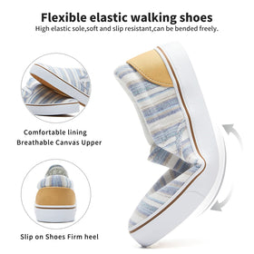 Hash Bubbie women's slip-on shoes feature breathable upper to keep feet dry during summer