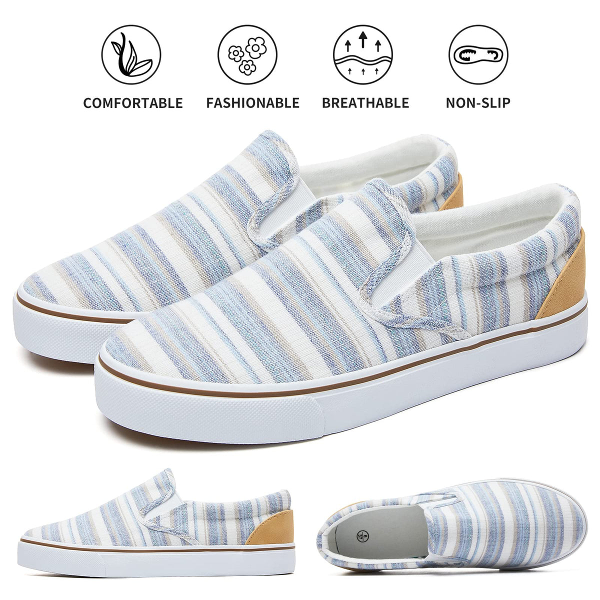 Hash Bubbie non-slip canvas sneakers complement skirts or shorts for versatile styling
