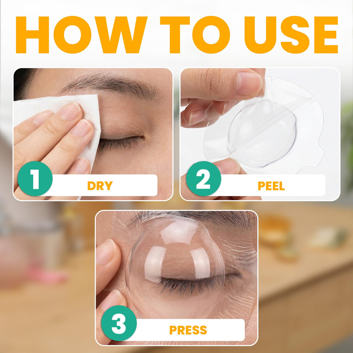 HASHI lash shield in-use during face washing with no slips