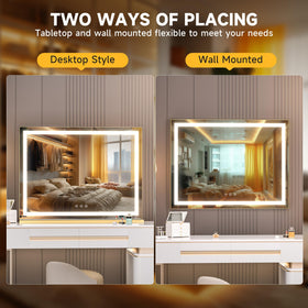 Hasipu vanity mirror tabletop use for versatile countertop grooming